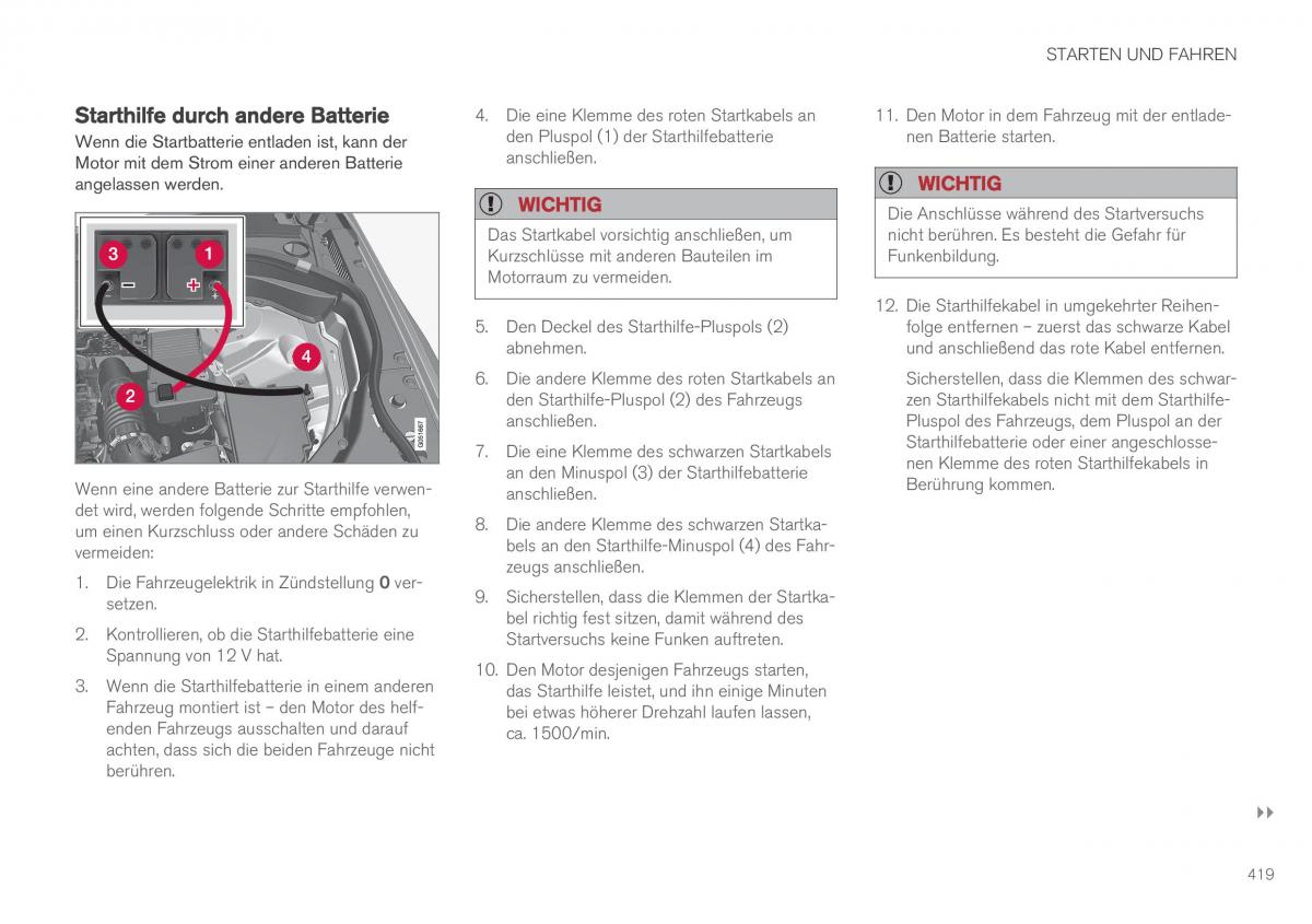 Volvo XC90 II 2 Handbuch / page 421