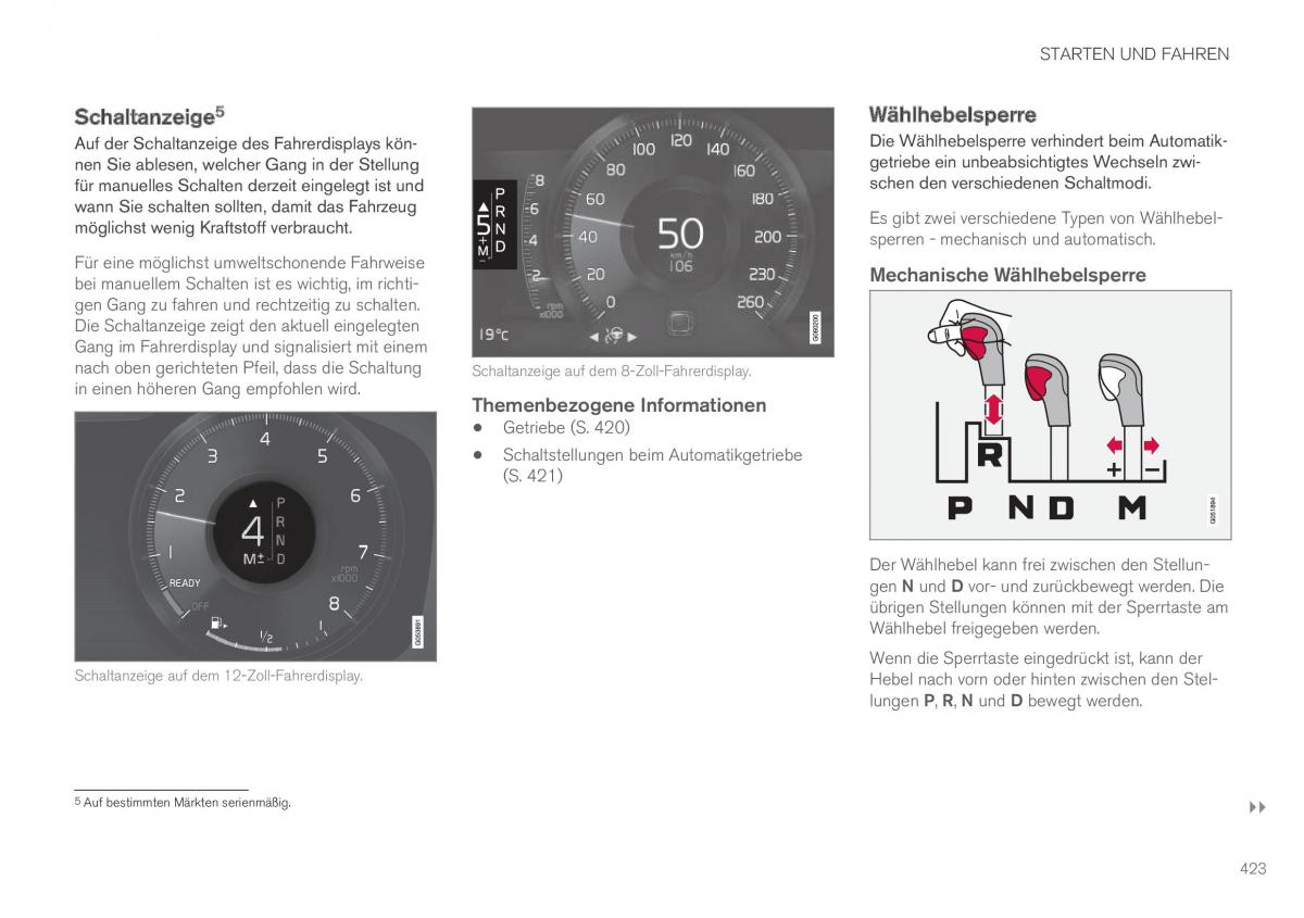 Volvo XC90 II 2 Handbuch / page 425