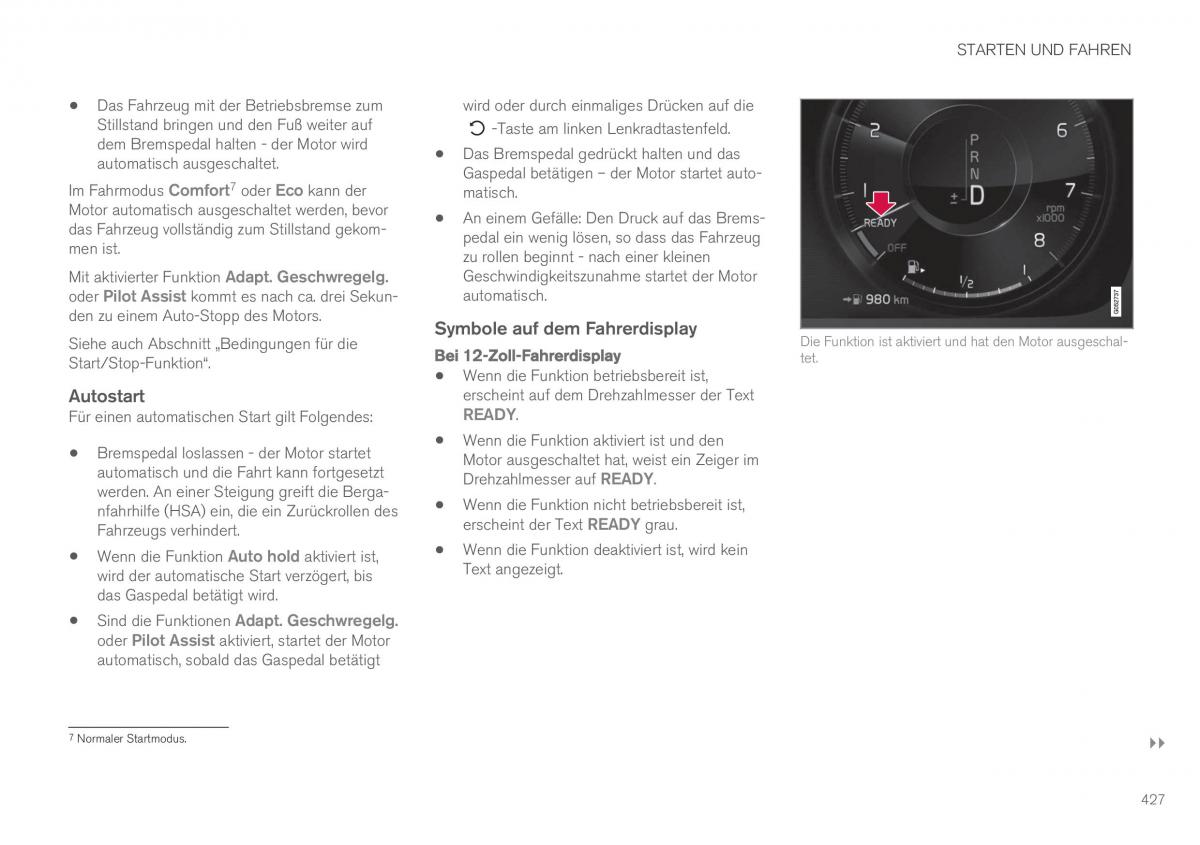 Volvo XC90 II 2 Handbuch / page 429