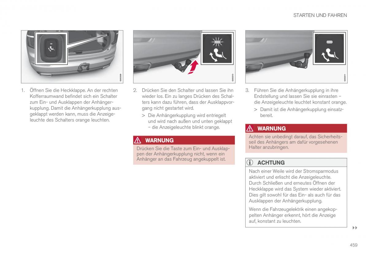 Volvo XC90 II 2 Handbuch / page 461