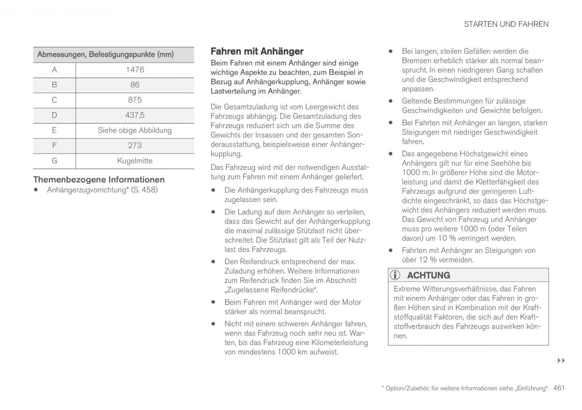 Volvo XC90 II 2 Handbuch / page 463