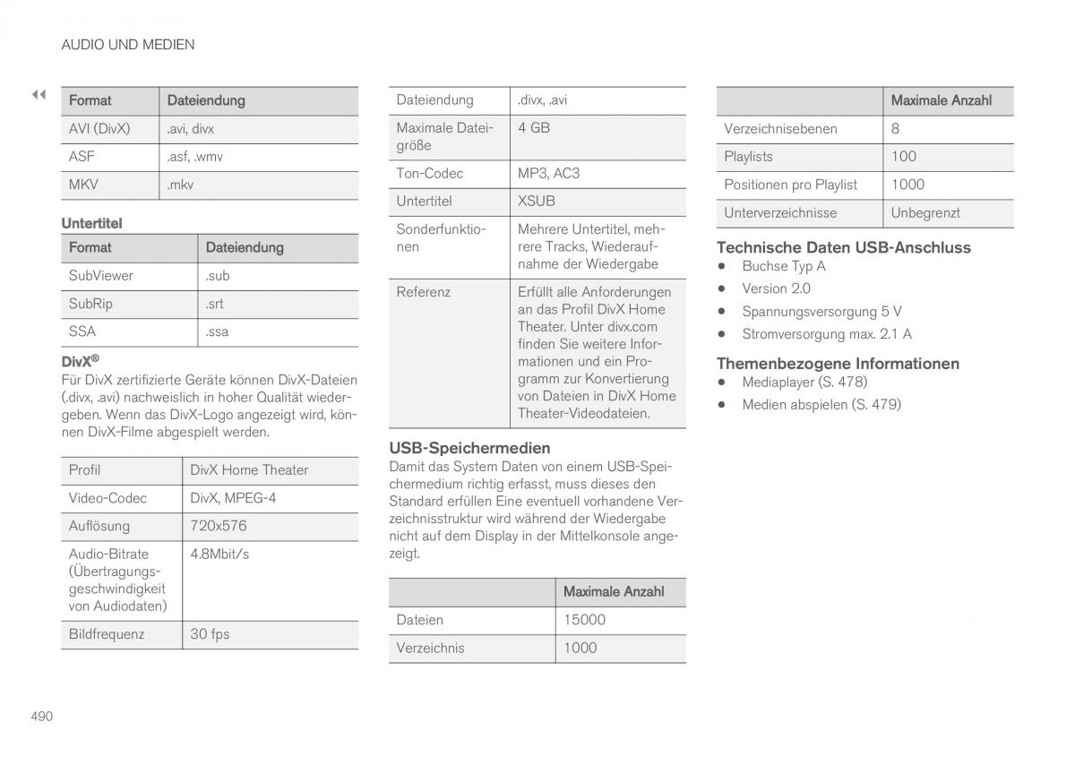 Volvo XC90 II 2 Handbuch / page 492