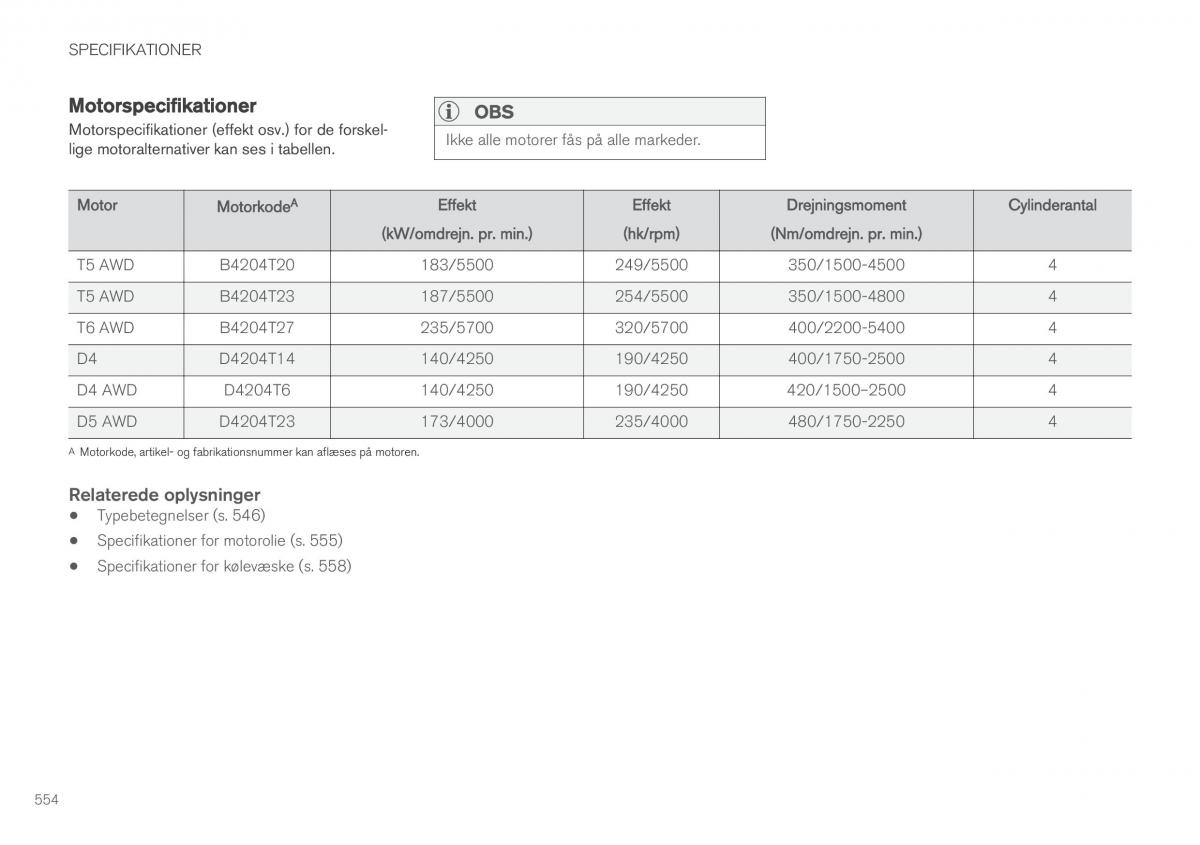 Volvo XC90 II 2 Bilens instruktionsbog / page 556