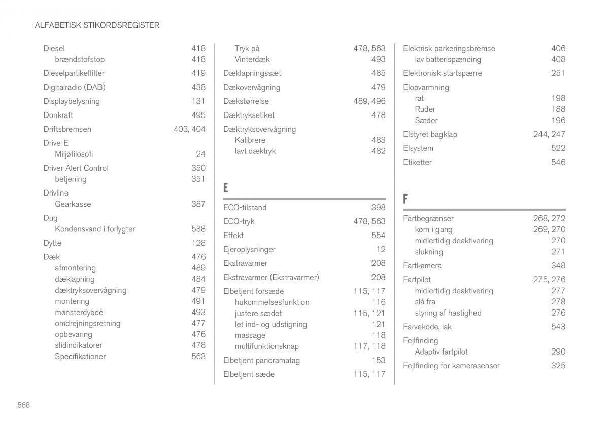 Volvo XC90 II 2 Bilens instruktionsbog / page 570