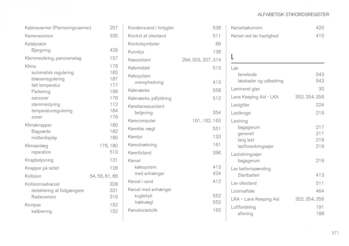 Volvo XC90 II 2 Bilens instruktionsbog / page 573