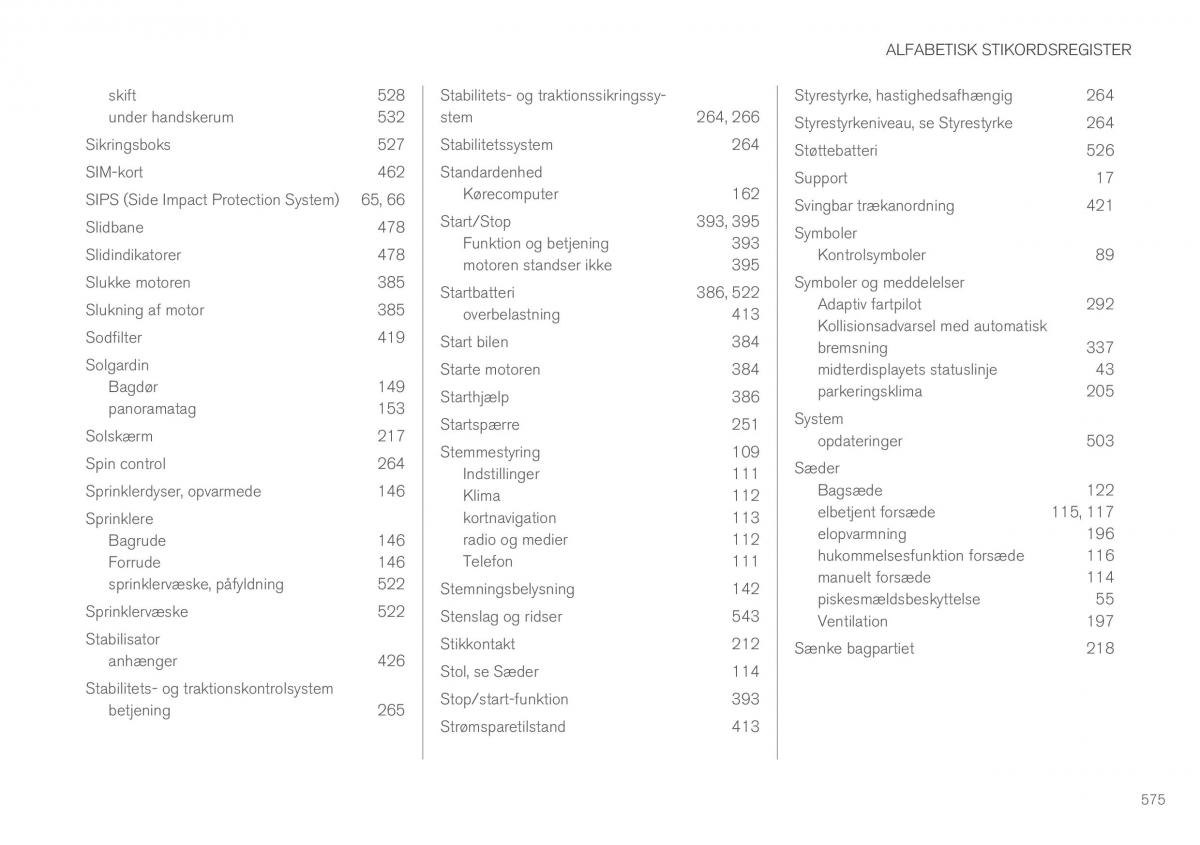 Volvo XC90 II 2 Bilens instruktionsbog / page 577