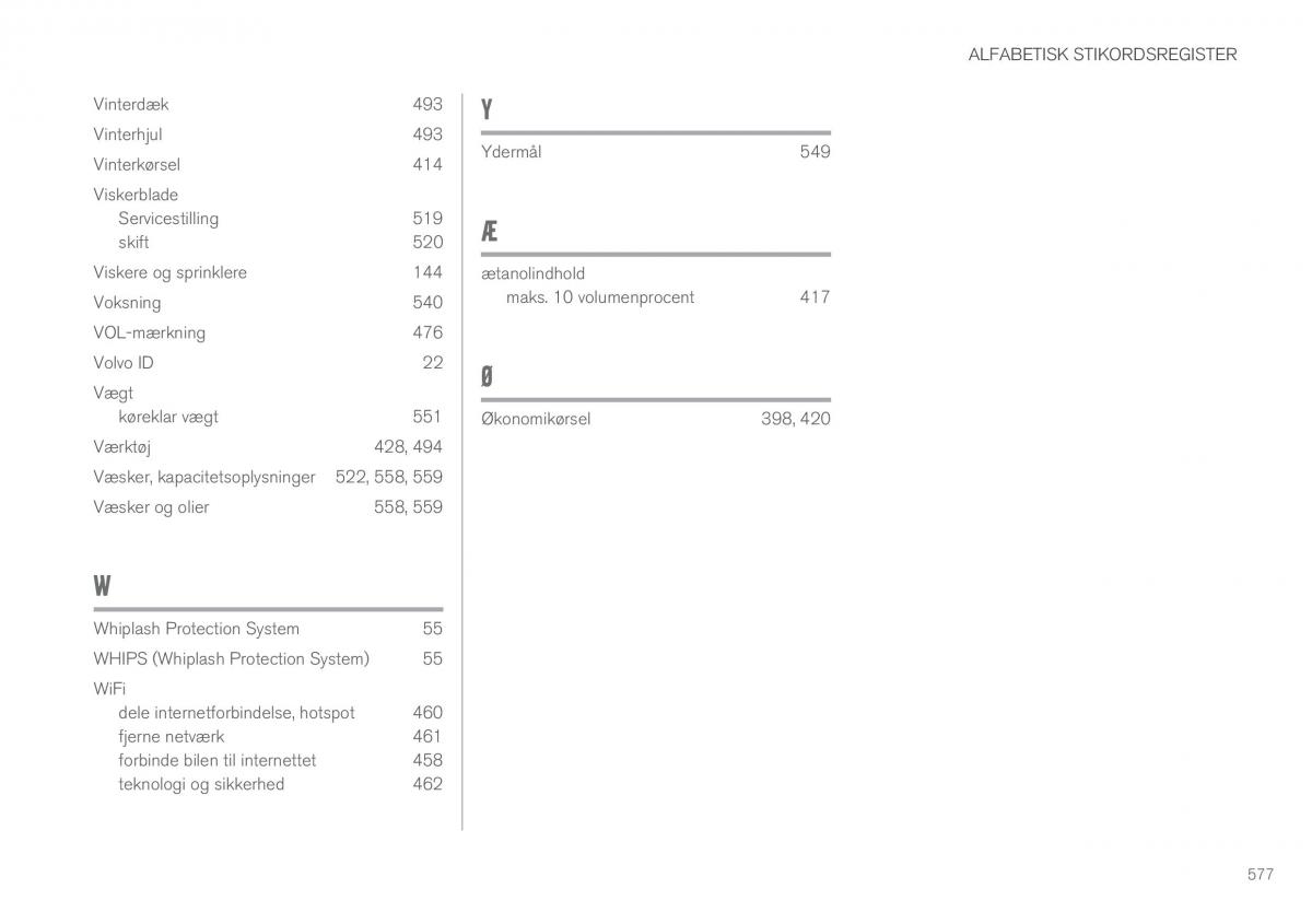 Volvo XC90 II 2 Bilens instruktionsbog / page 579