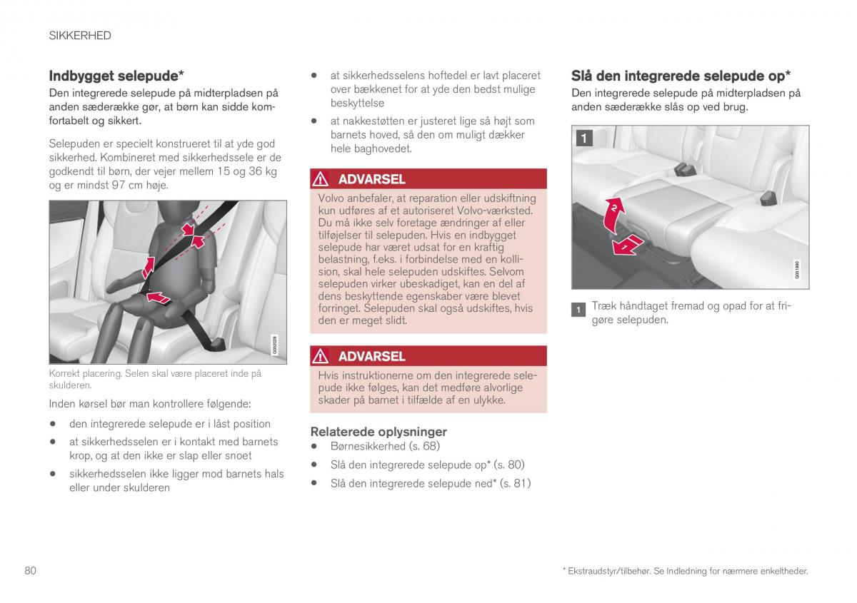 Volvo XC90 II 2 Bilens instruktionsbog / page 82