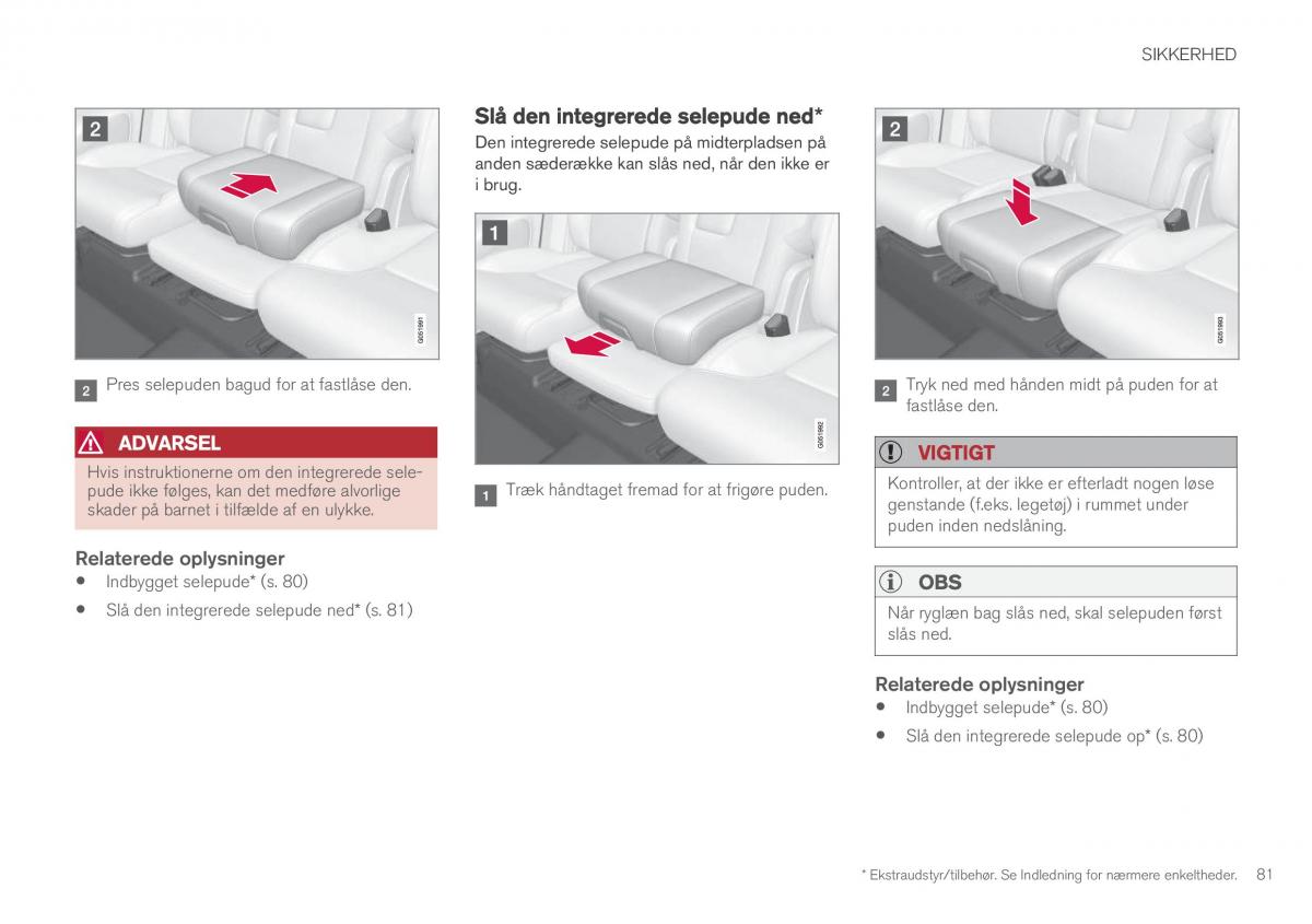 Volvo XC90 II 2 Bilens instruktionsbog / page 83