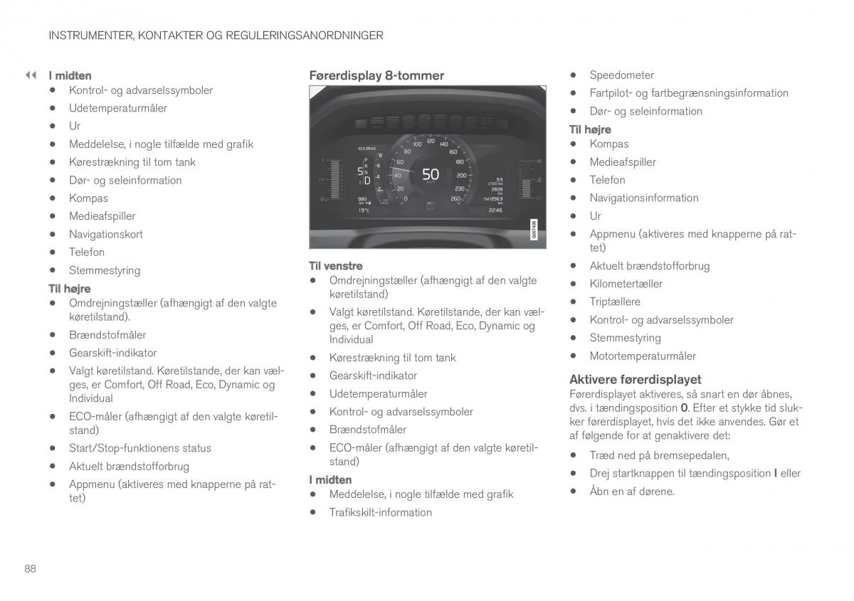 Volvo XC90 II 2 Bilens instruktionsbog / page 90