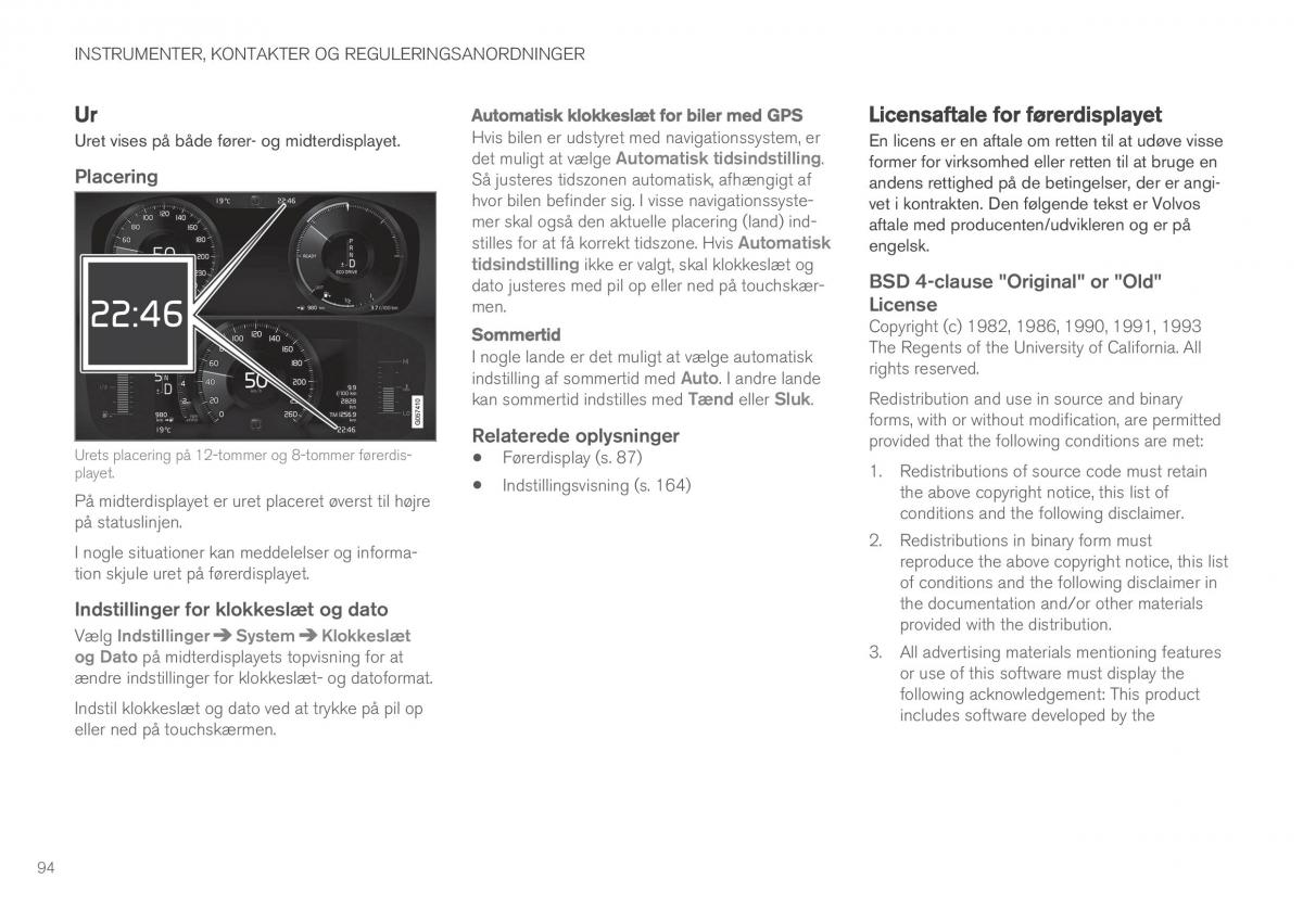 Volvo XC90 II 2 Bilens instruktionsbog / page 96