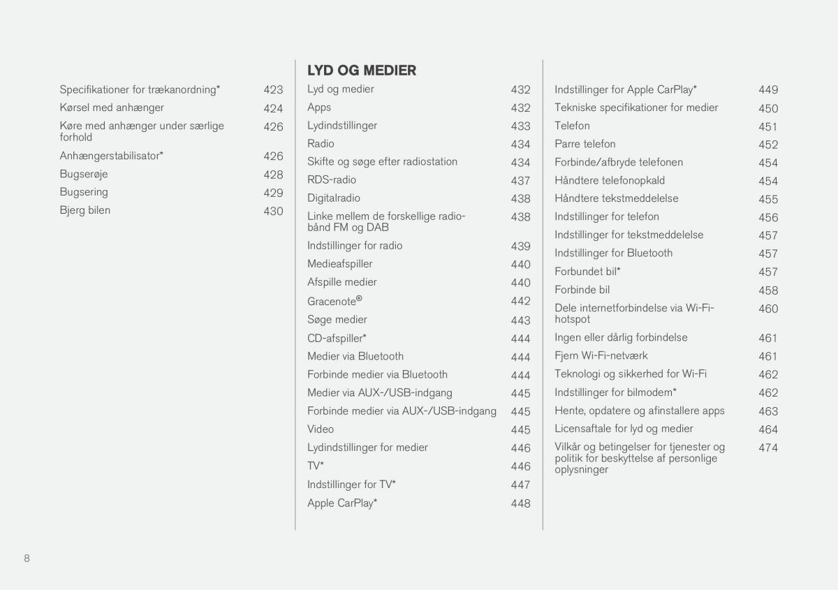 Volvo XC90 II 2 Bilens instruktionsbog / page 10