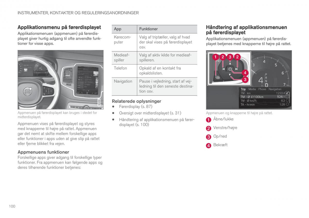 Volvo XC90 II 2 Bilens instruktionsbog / page 102