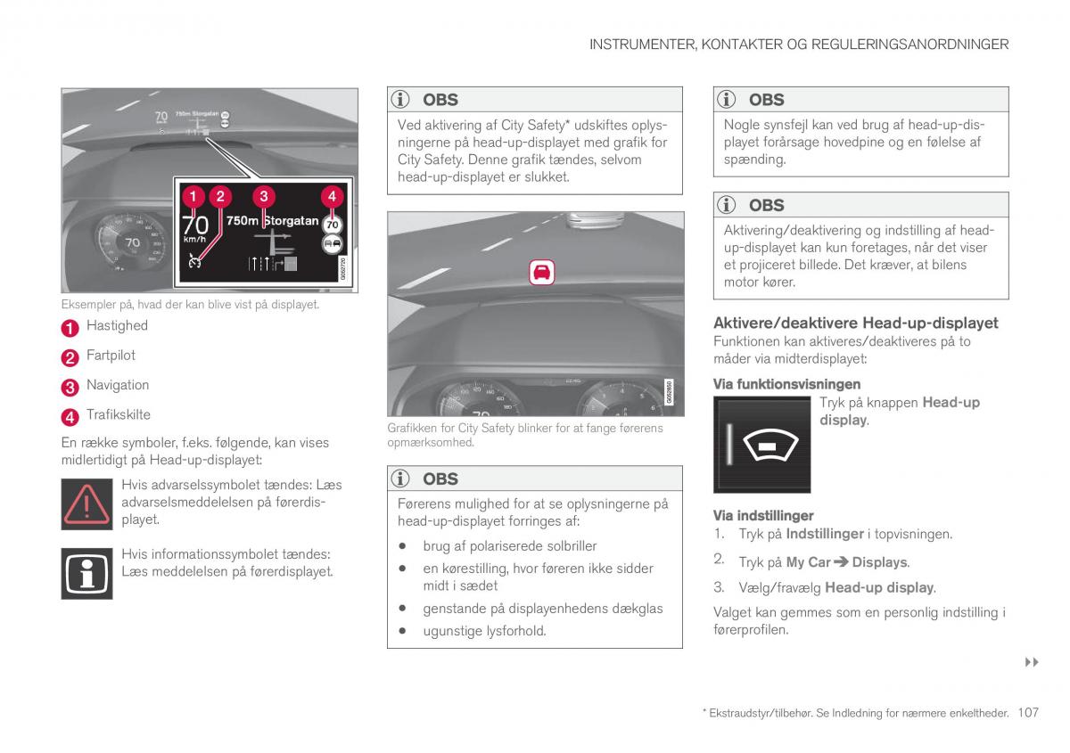 Volvo XC90 II 2 Bilens instruktionsbog / page 109