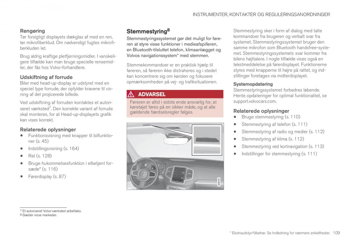 Volvo XC90 II 2 Bilens instruktionsbog / page 111