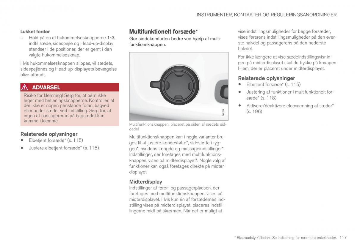 Volvo XC90 II 2 Bilens instruktionsbog / page 119