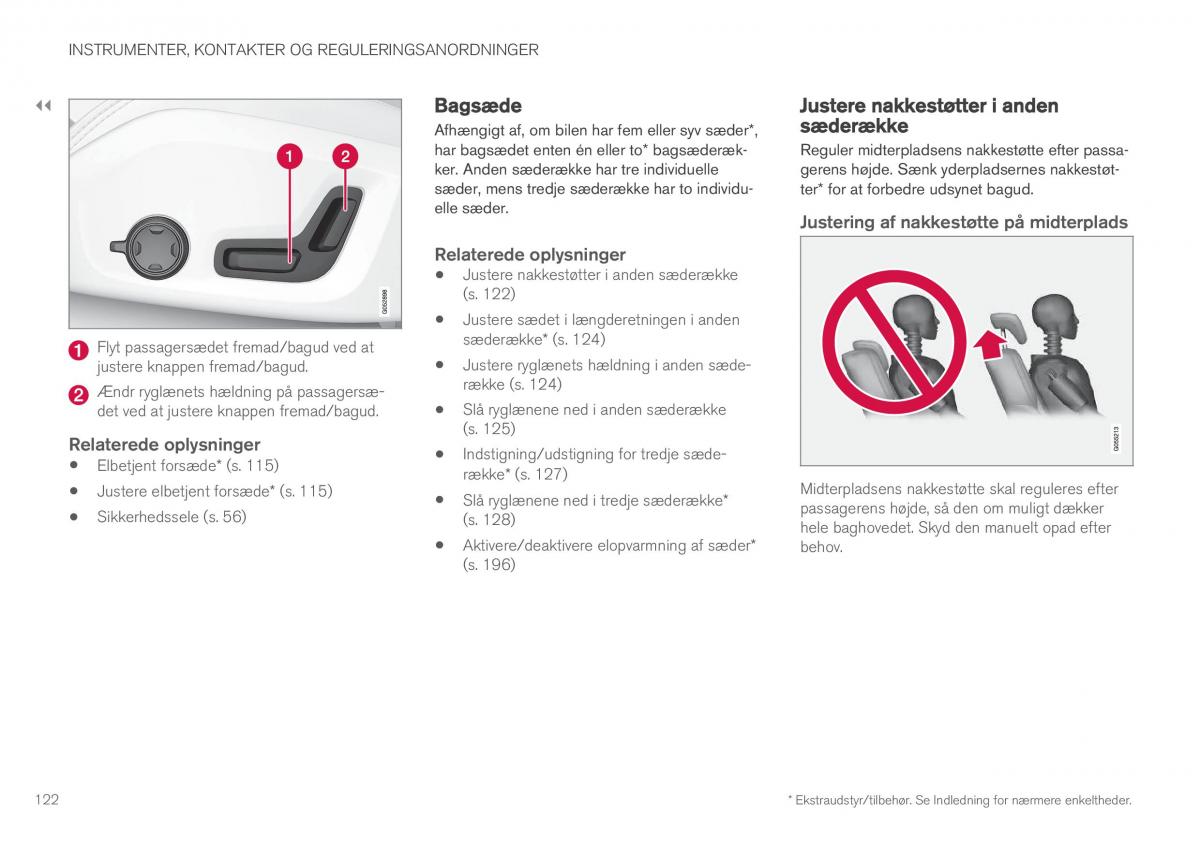 Volvo XC90 II 2 Bilens instruktionsbog / page 124