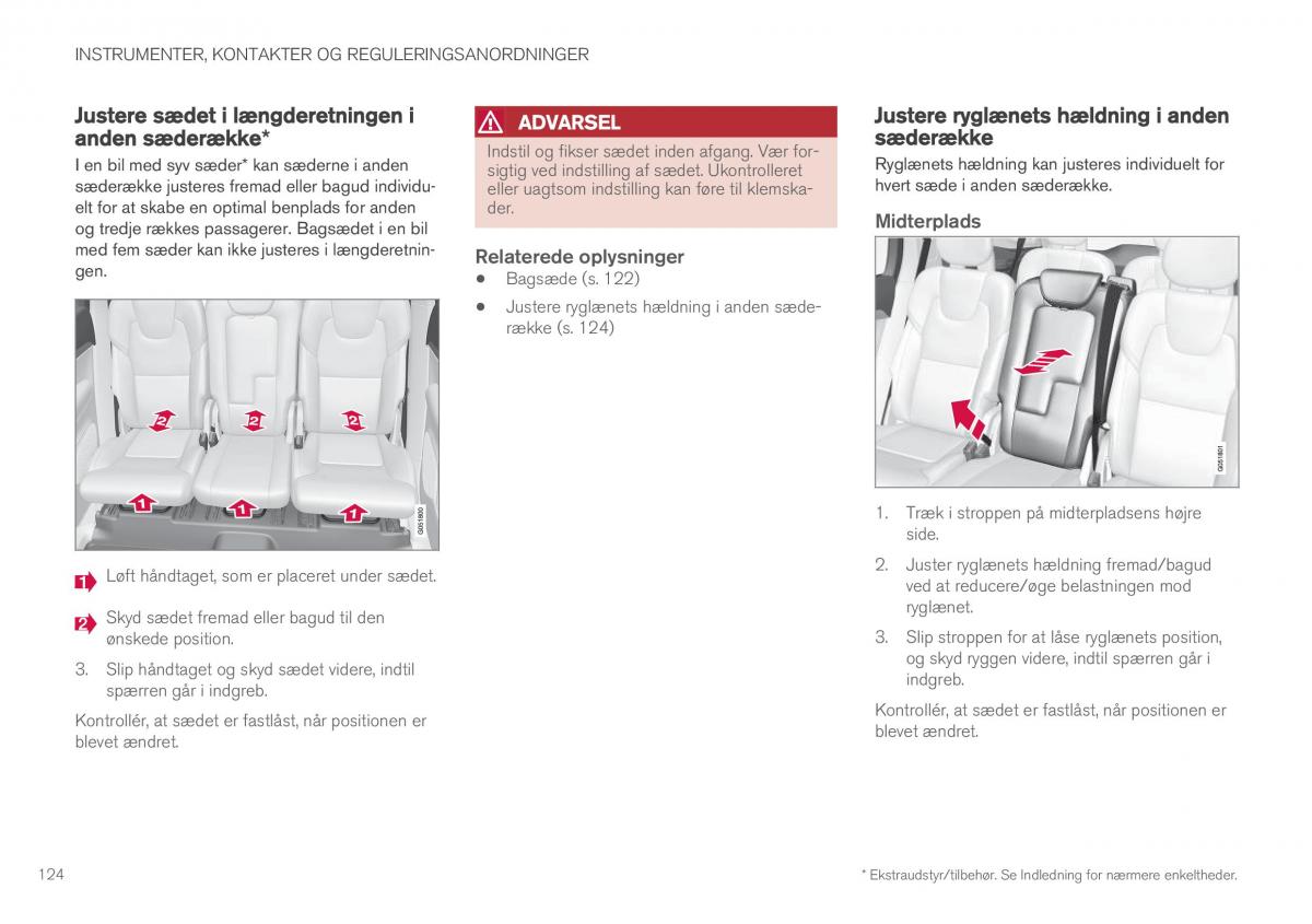 Volvo XC90 II 2 Bilens instruktionsbog / page 126