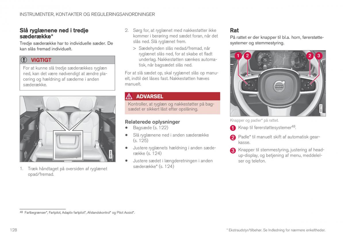 Volvo XC90 II 2 Bilens instruktionsbog / page 130