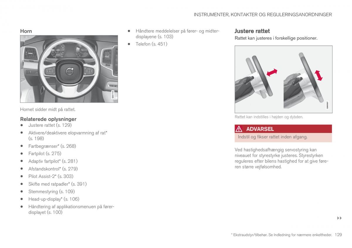 Volvo XC90 II 2 Bilens instruktionsbog / page 131