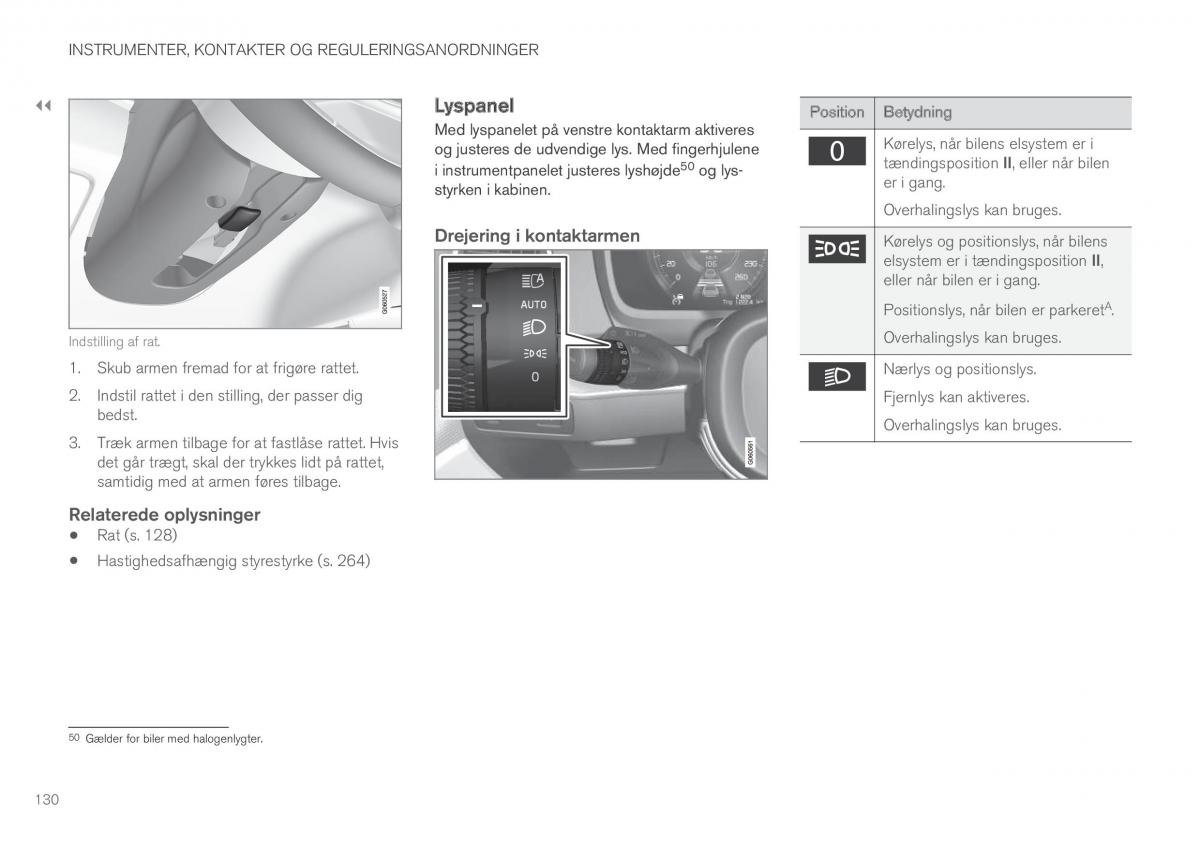 Volvo XC90 II 2 Bilens instruktionsbog / page 132