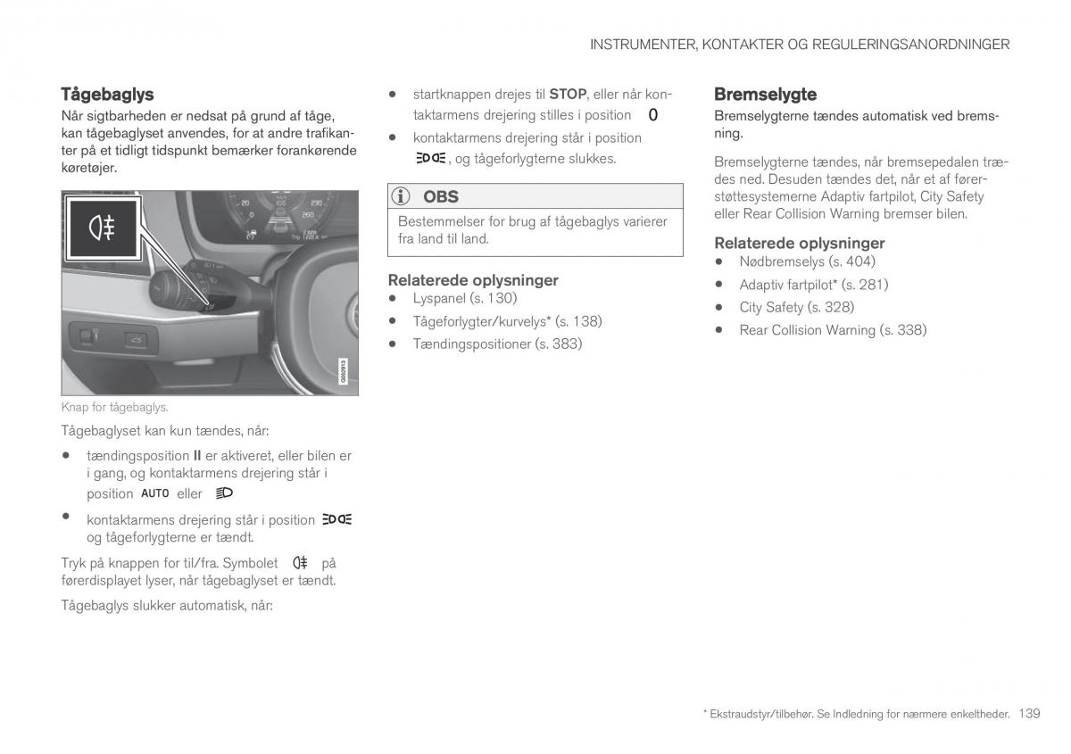 Volvo XC90 II 2 Bilens instruktionsbog / page 141