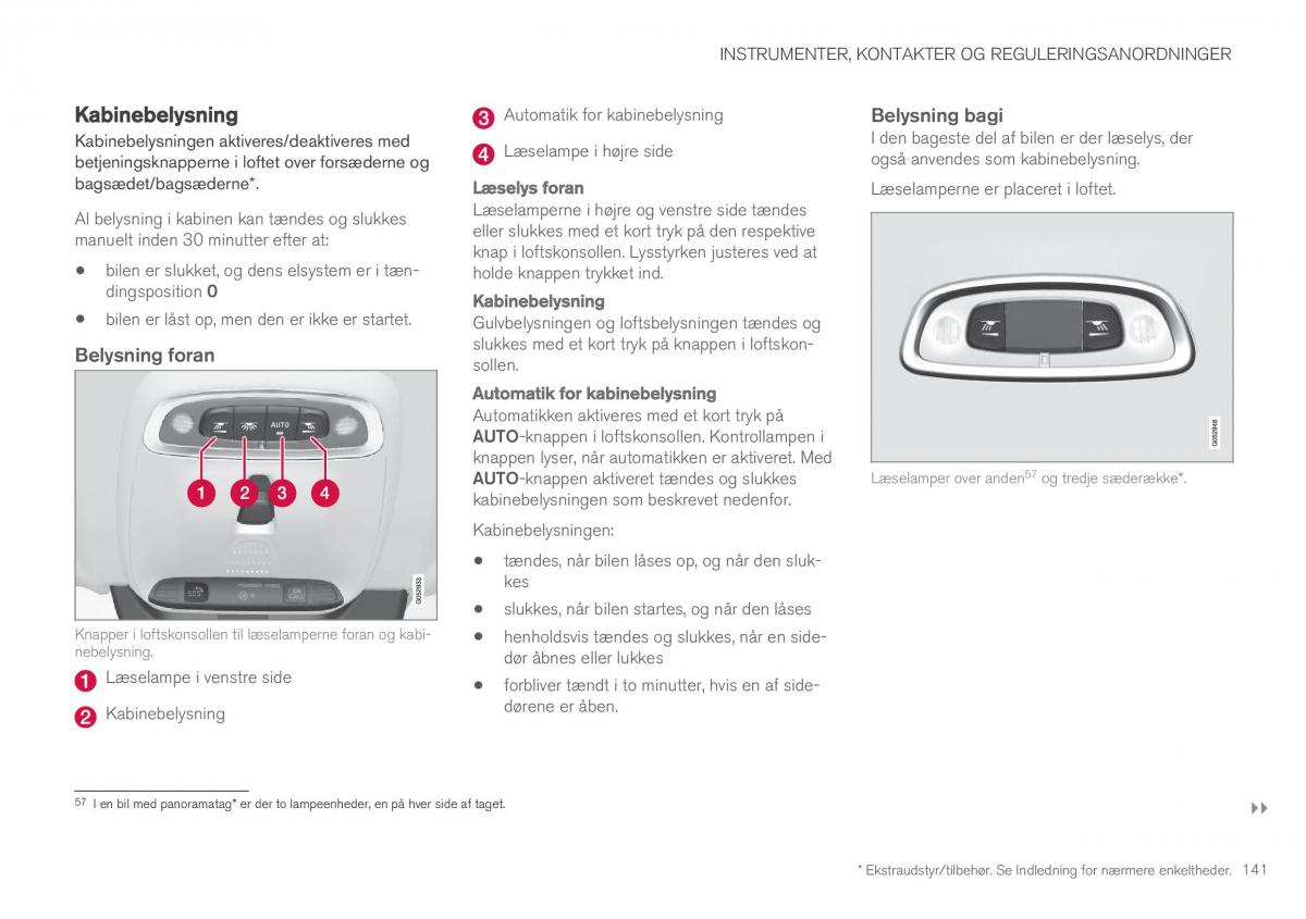 Volvo XC90 II 2 Bilens instruktionsbog / page 143