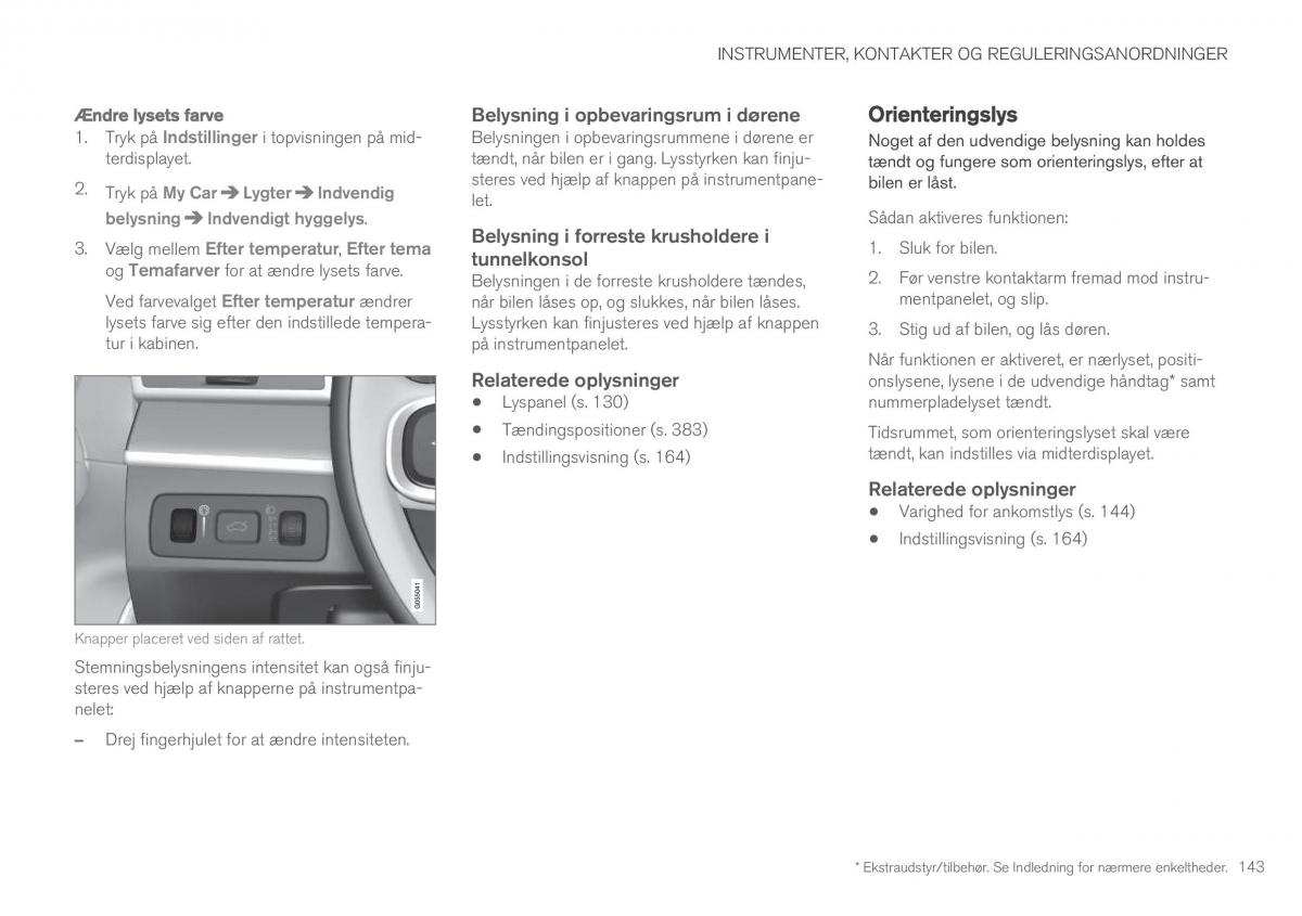 Volvo XC90 II 2 Bilens instruktionsbog / page 145