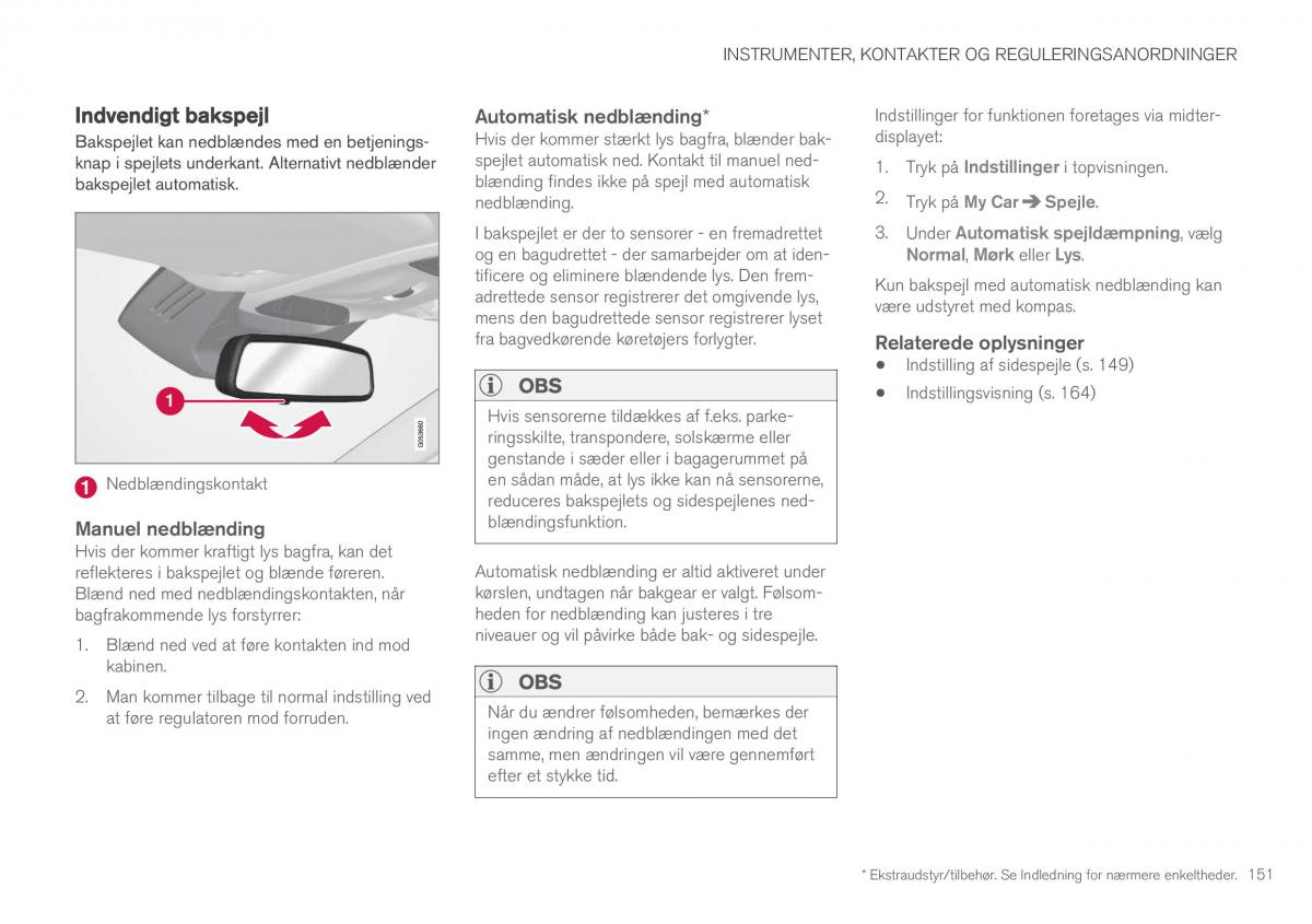 Volvo XC90 II 2 Bilens instruktionsbog / page 153