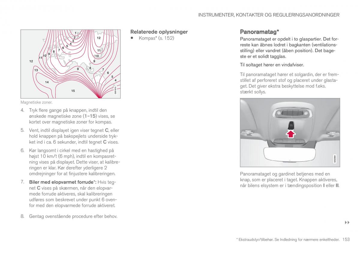 Volvo XC90 II 2 Bilens instruktionsbog / page 155