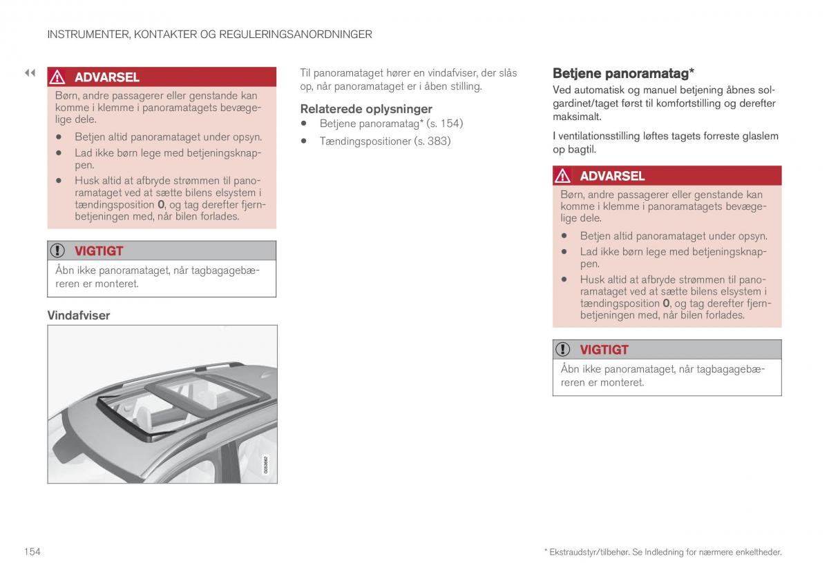 Volvo XC90 II 2 Bilens instruktionsbog / page 156