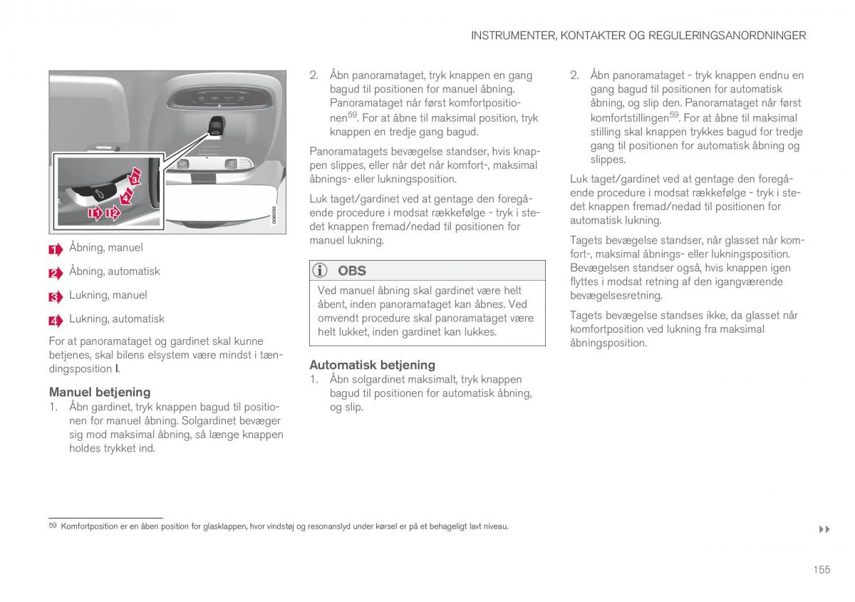 Volvo XC90 II 2 Bilens instruktionsbog / page 157