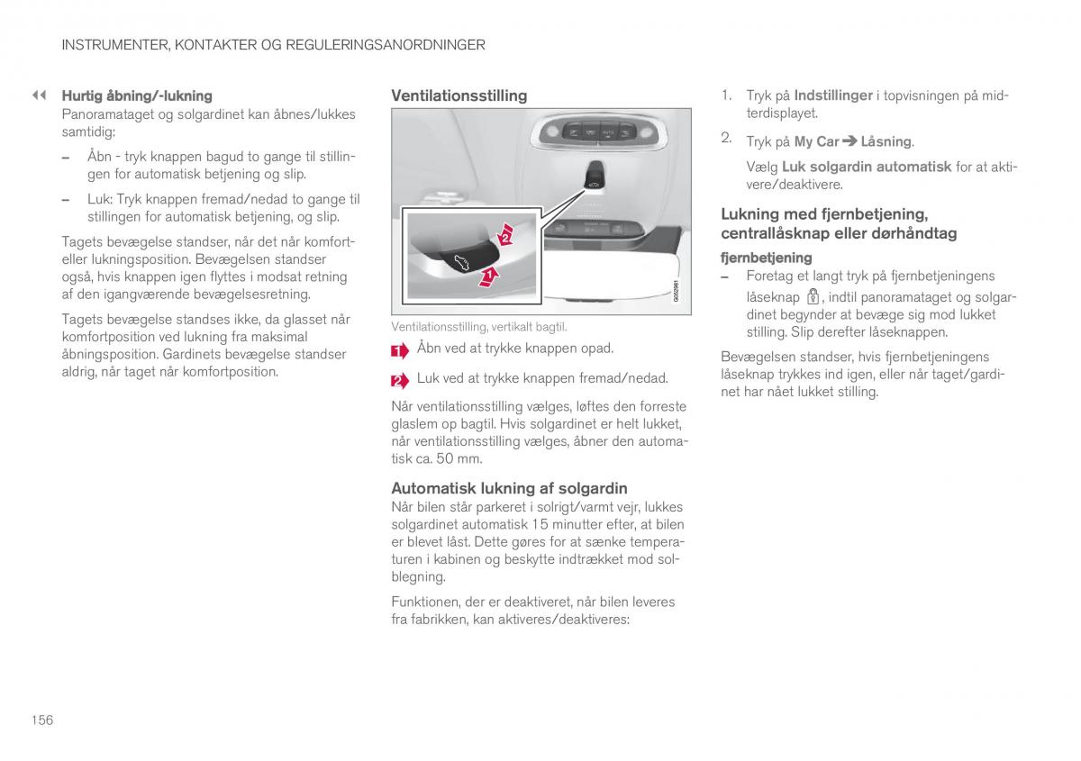 Volvo XC90 II 2 Bilens instruktionsbog / page 158