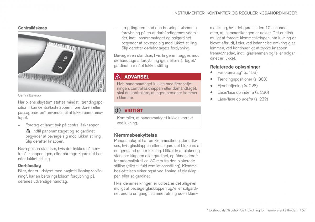 Volvo XC90 II 2 Bilens instruktionsbog / page 159