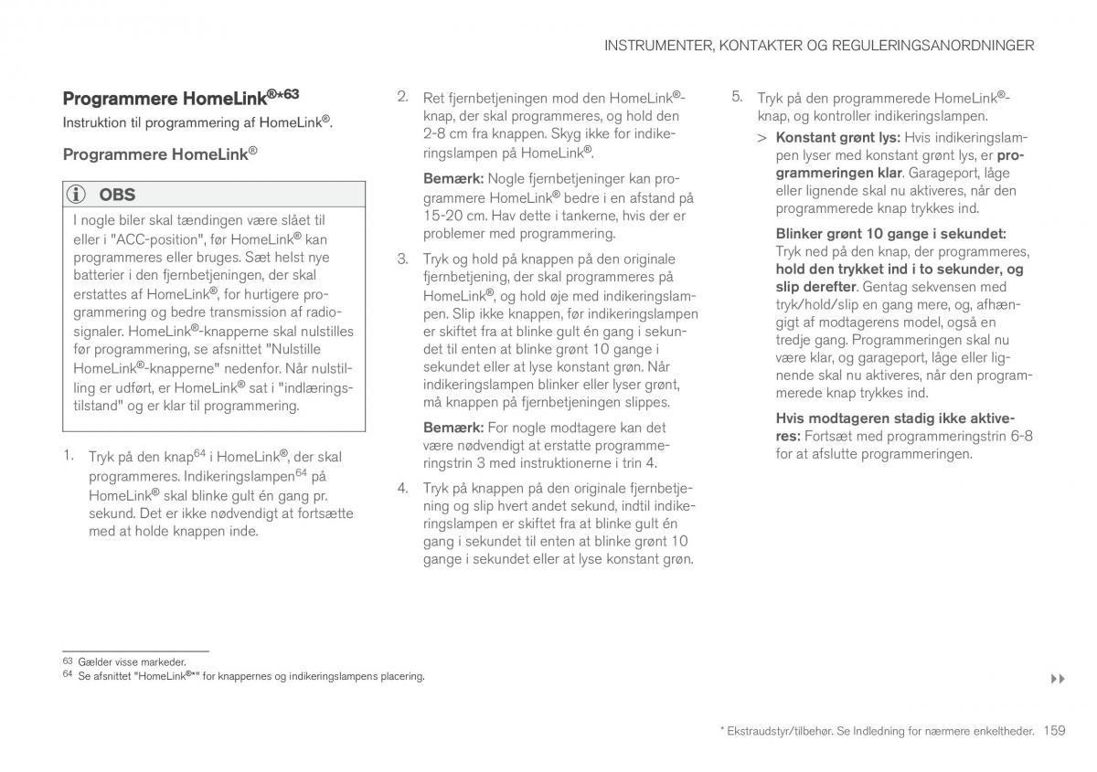 Volvo XC90 II 2 Bilens instruktionsbog / page 161