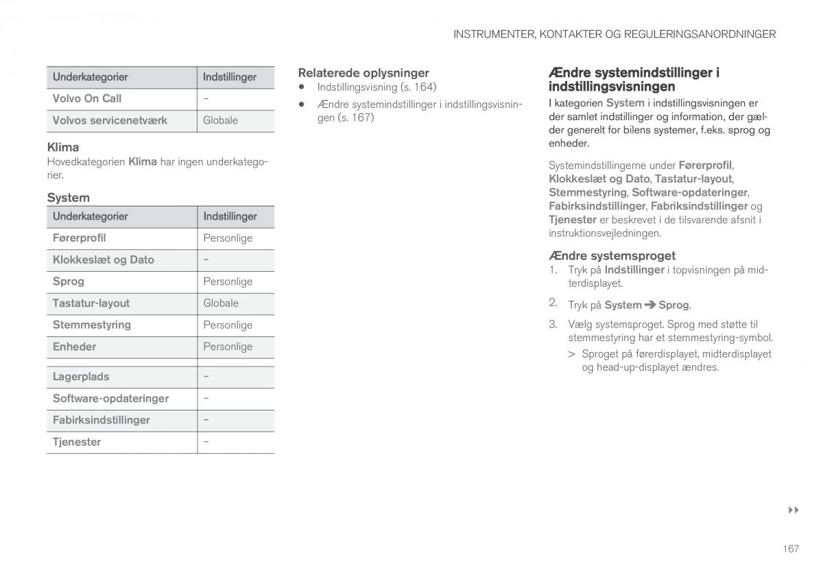 Volvo XC90 II 2 Bilens instruktionsbog / page 169