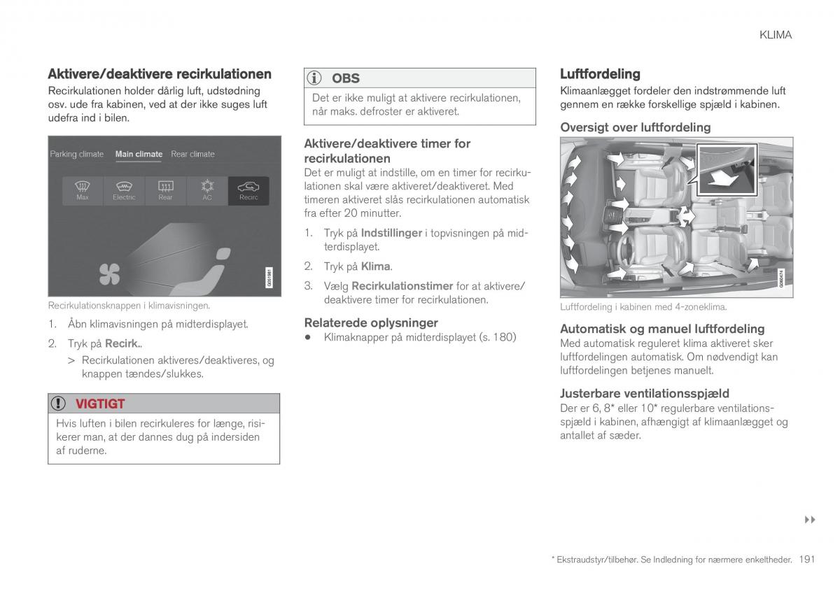 Volvo XC90 II 2 Bilens instruktionsbog / page 193