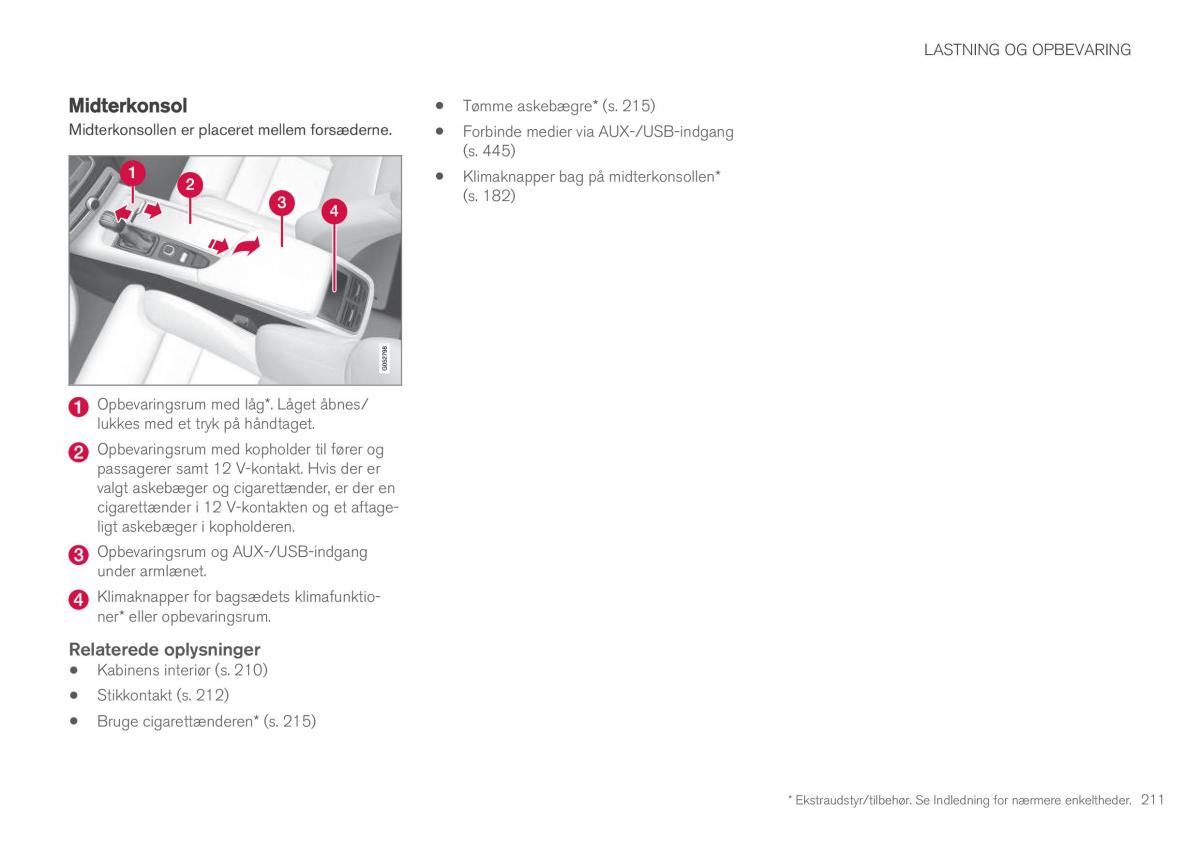 Volvo XC90 II 2 Bilens instruktionsbog / page 213