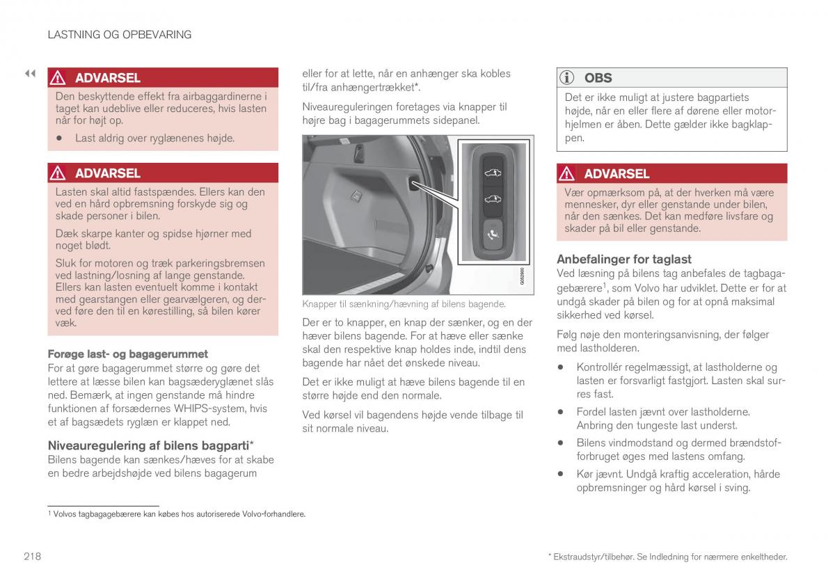 Volvo XC90 II 2 Bilens instruktionsbog / page 220