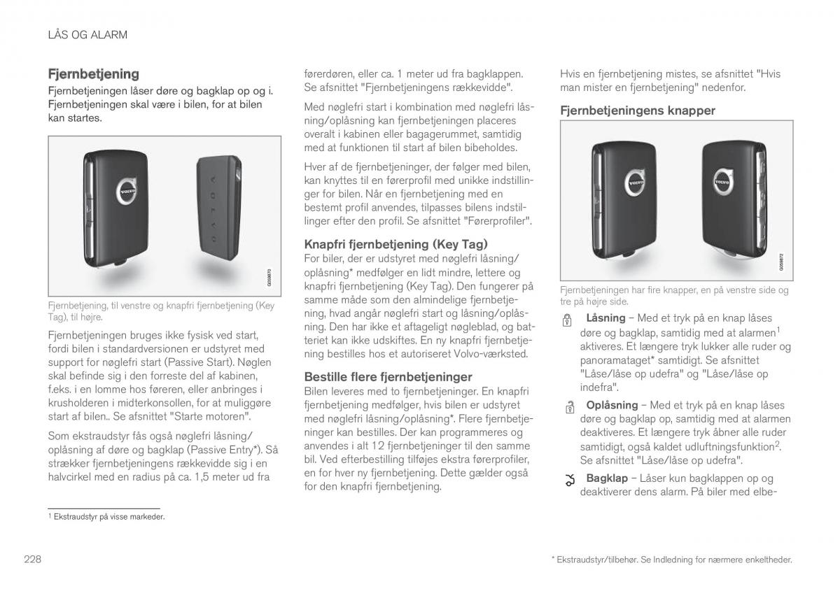 Volvo XC90 II 2 Bilens instruktionsbog / page 230