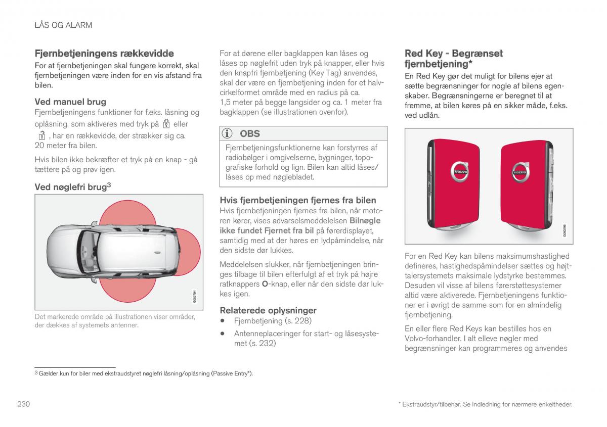 Volvo XC90 II 2 Bilens instruktionsbog / page 232