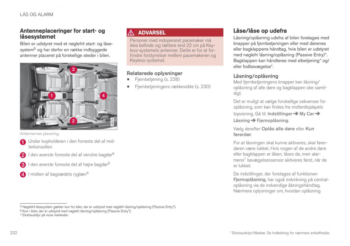 Volvo XC90 II 2 Bilens instruktionsbog / page 234