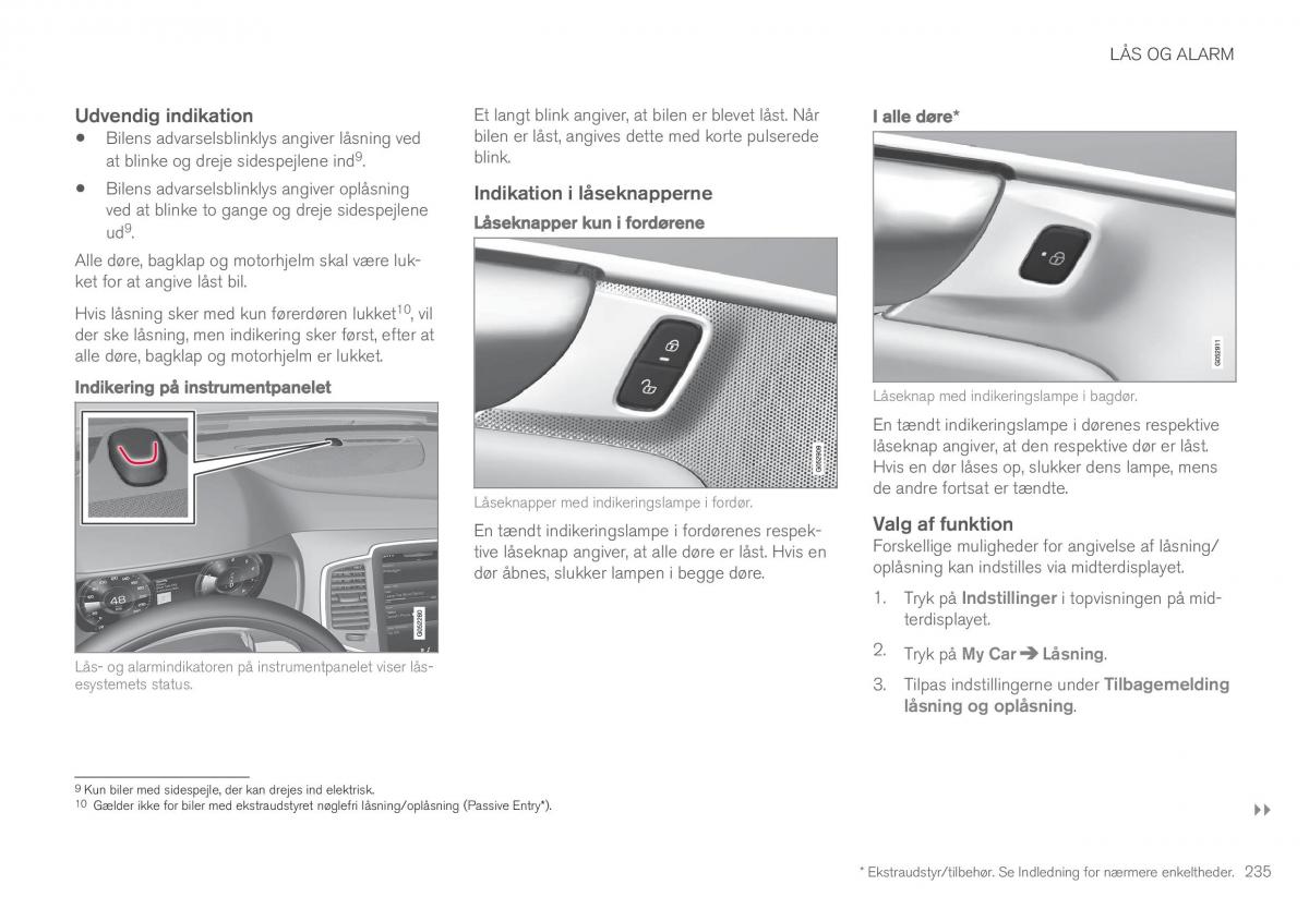 Volvo XC90 II 2 Bilens instruktionsbog / page 237