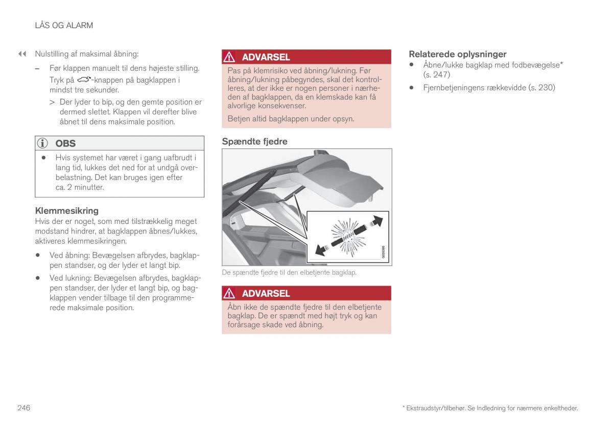 Volvo XC90 II 2 Bilens instruktionsbog / page 248