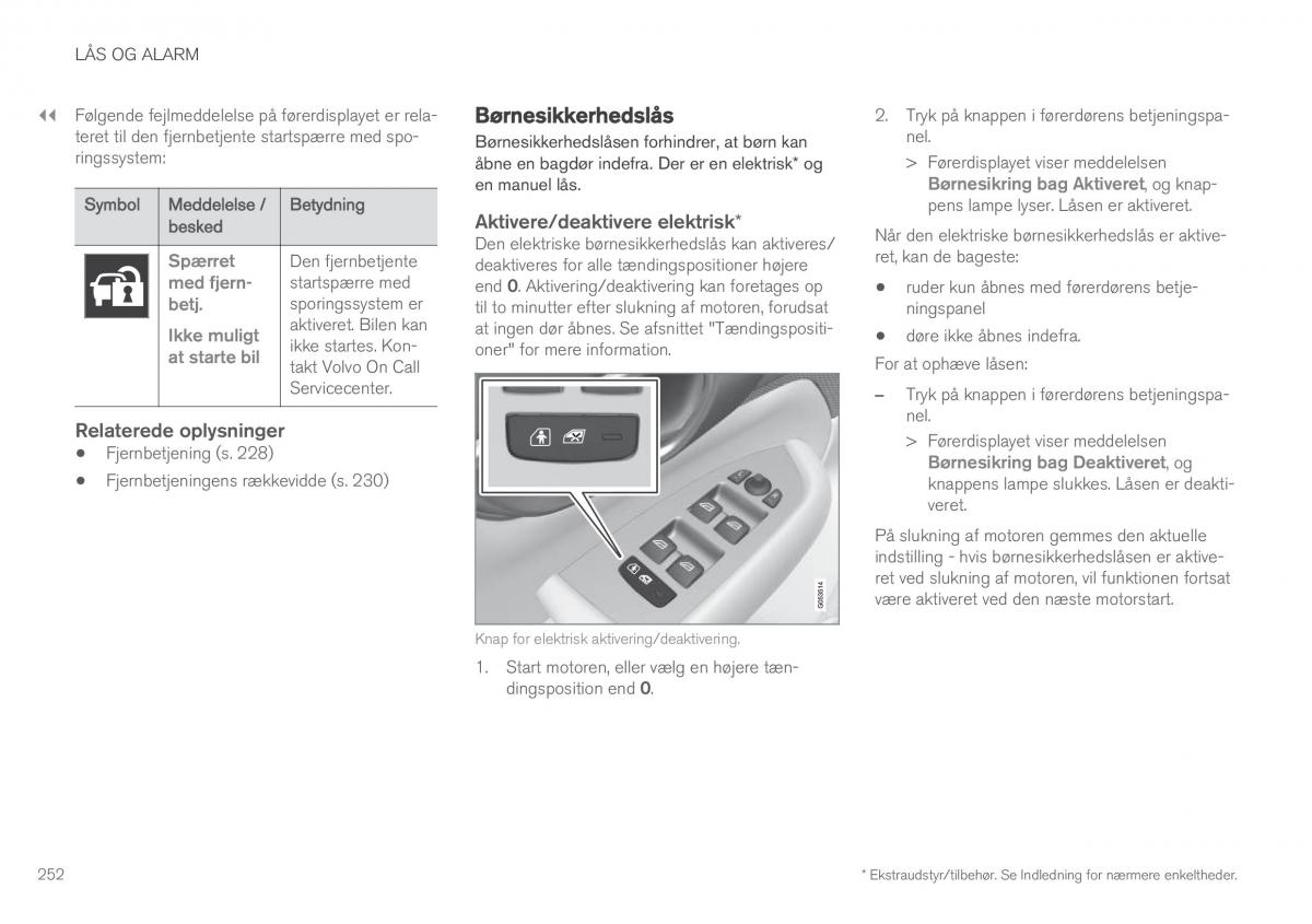 Volvo XC90 II 2 Bilens instruktionsbog / page 254