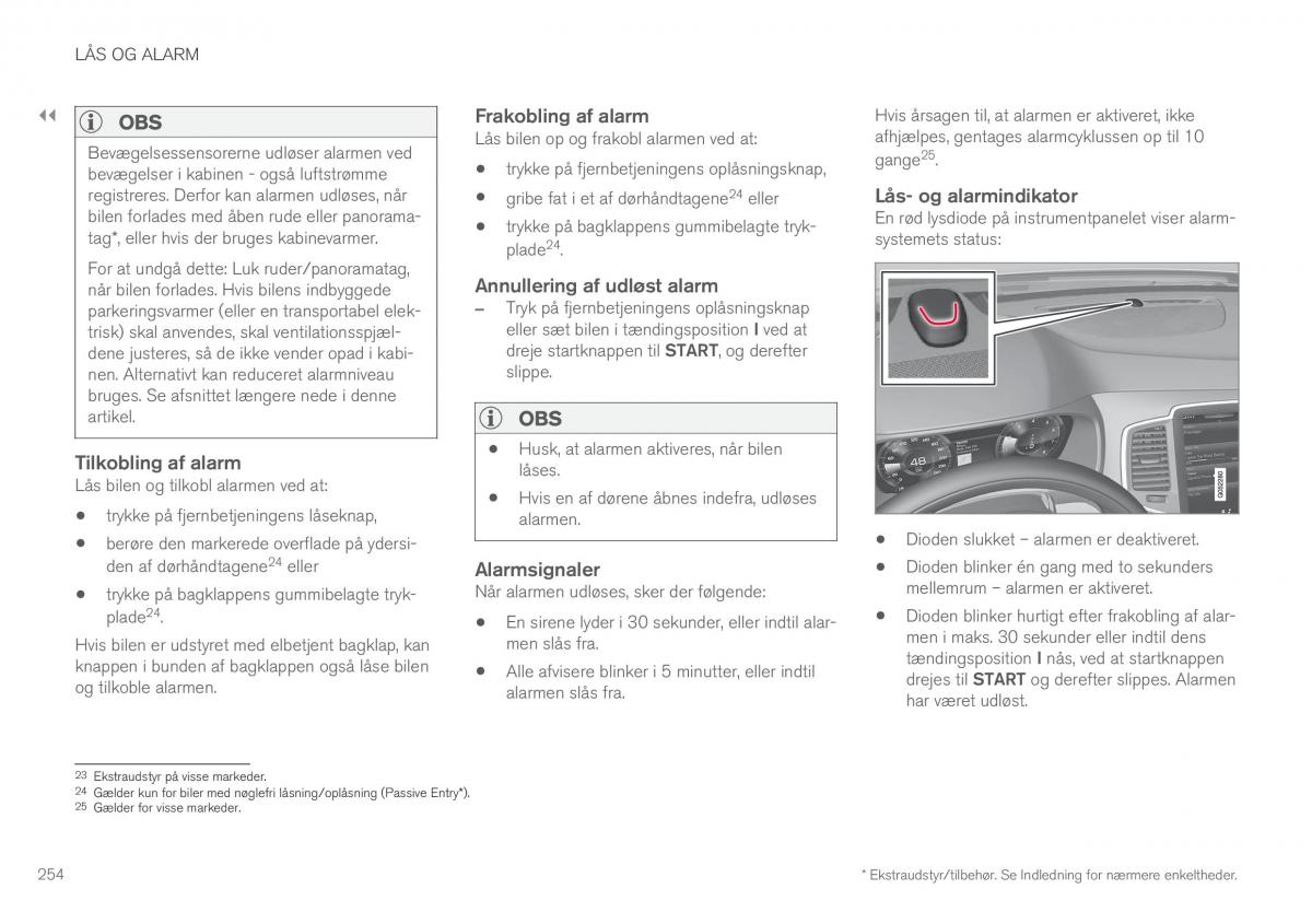 Volvo XC90 II 2 Bilens instruktionsbog / page 256