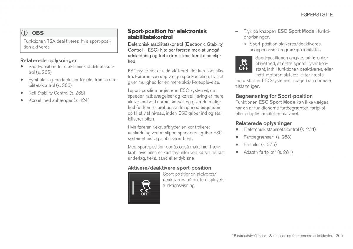 Volvo XC90 II 2 Bilens instruktionsbog / page 267