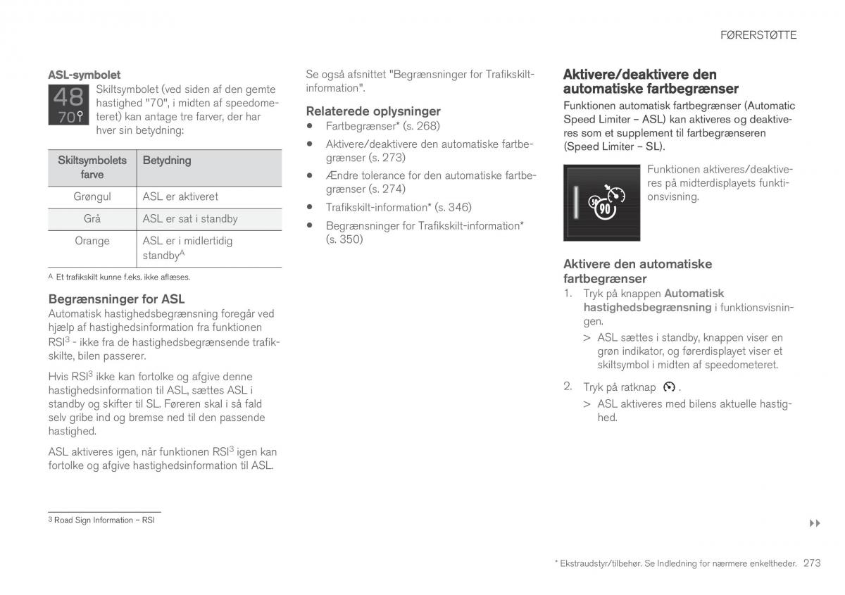 Volvo XC90 II 2 Bilens instruktionsbog / page 275