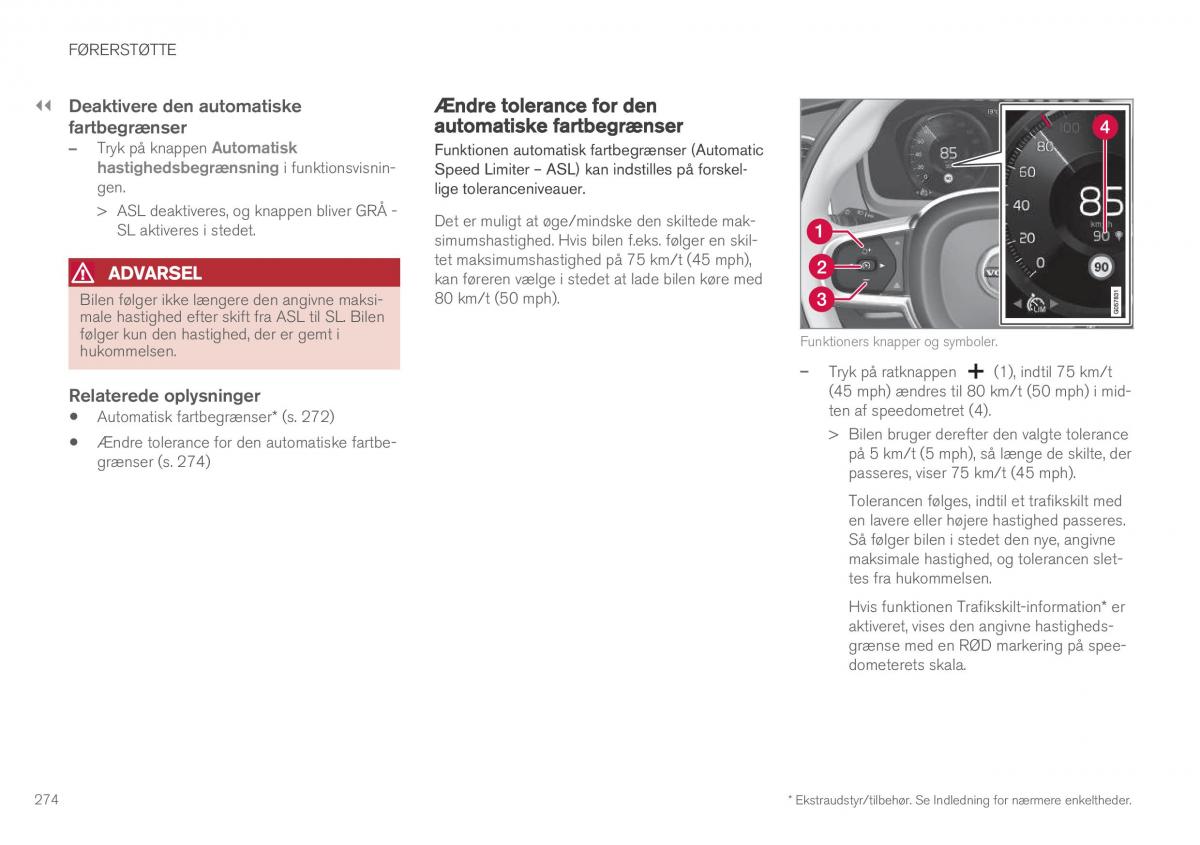 Volvo XC90 II 2 Bilens instruktionsbog / page 276