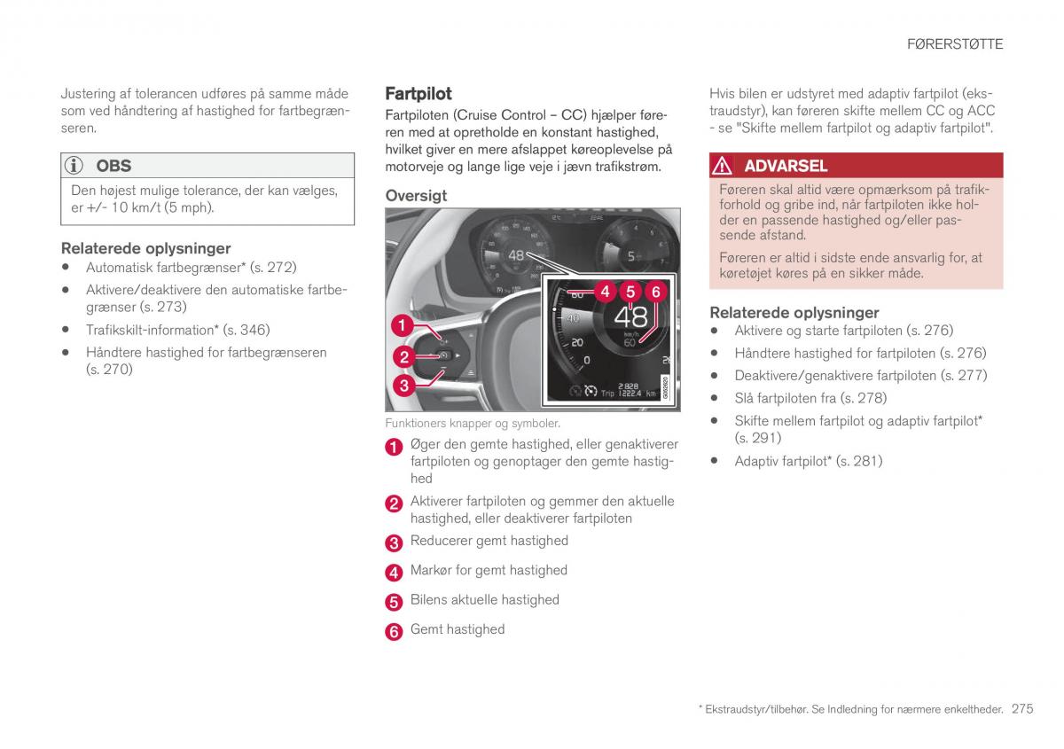 Volvo XC90 II 2 Bilens instruktionsbog / page 277